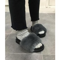 리즈테일 [리즈테일] 4cm 키높이 밍크 퍼 슬리퍼 겨울 사무실 에코퍼 털 기획 상품