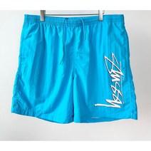 스투시 SHADOW SCRIPT 롱 비치 쇼츠 ST021605 에어 블루 MENS
