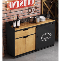 카페 반납대 셀프바 인더스트리얼 음료 수거함, 블랙 가로120x세로40x높이90