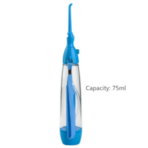 휴대용 구강 치과 위생 관개 수 제트 워터 픽 워터 펄스 치아 미백 클리너 치실, 청색 75ML 상자포함