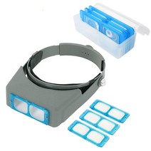 TKDMR-헤드밴드 다기능 조명 안경 돋보기 읽기 수리 도구용 2LED 5 교환 가능한 렌즈, 07 FDJ038