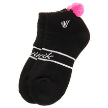 여성 골프 네온방울 단목 파일양말 VLAOL201_BK, 00F