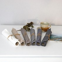 [나산] 냅킨 린넨 100% 젠스타일 RS91-7 6장 SET 40x30cm 당일발송, 상세설명 참조, 34 오렌지