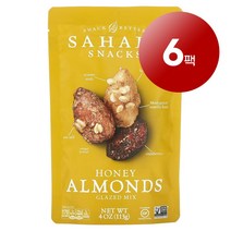리암마켓 Sahale Snacks 사헬 스낵 글레이즈드 믹스 꿀 아몬드 113g 1팩, 6팩