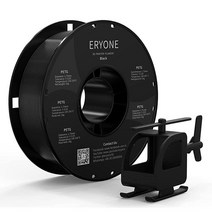 ERYONE PETG 3D 프린터용 필라멘트 1.75mm +/-0.03mm 1kg(2.2파운드))/스풀 투명 레드, A-black