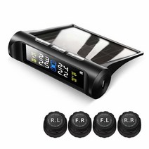 VAOYAO 타이어 압력 모니터링 시스템 TPMS 태양열 범용 무선 자동차 알람 시스템 4개의 외부 센서 LCD 실시간 디스플레이 4개의 타이어 압력 및 온도 경고로 안전한