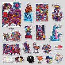 스티커 Skull amp Co. GAWX Doodle Art and Illustration 세트 Nintendo Switch