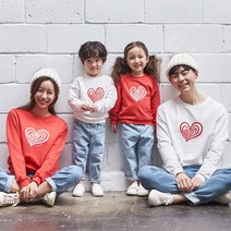 몽피마피 패밀리 하트랑 긴팔 맨투맨 20C01