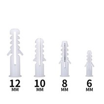 플라스틱 앙카 플라스틱 피스 파이프 튜브 벽 태핑 나사 플러그 M6 M8 M10 M12, 02 Yellow_02 M8x50pcs