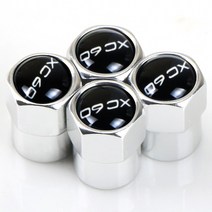 자동차 도어씰 4pcs 알루미늄 밸브 모자 자동차 바퀴 타이어 줄기 공기 볼 보 XC60 V40 V60 S60L S80 액세, 은