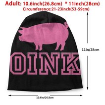 Oink Pm2.5 농장 베이컨 덴탈마스크 (핑크) 재사용, C01-Unisex, T07-Adult Knit Hat