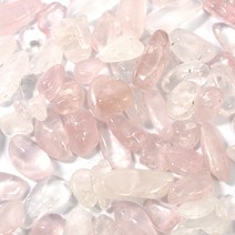 장미수정 정화용 수정 보석자갈 수족관돌 인테리어7-12mm, 단품