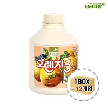 오렌지 퓨레 청 농축액 과일 원액 대용량 12개입 드레싱 스무디 주스 에이드 카페 커피숍 회사 탕비실