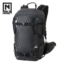 NITRO 다용도 수납 보드 스포츠 경량 백팩 가방 투숄더 더블백팩 25L 등산 캠핑, 블랙 (25 L)