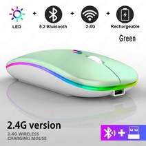 저스트포 5.2 BT 무선 마우스 애플 호환 맥북 에어 샤오미 프로 화웨이 매트북용 노트북 컴퓨터 iPad 태블릿 메이트패드, [04] green
