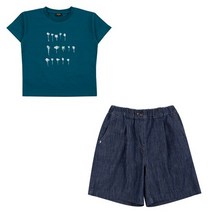 블루테일 [블루테일]AXB2TS08DG/AXB2PT01NV데님숏SET