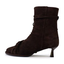 [나무하나] ROUND SHIRRING ANKLE BOOTS NUH4636BR