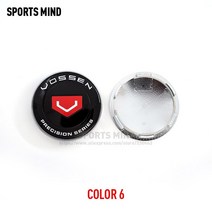 자동차 엠블럼 4개 68MM VOSSEN 자동차 휠 센터 허브 캡 Refitted 엠 블 럼 로고 방진 커버, 05 COLOR 6