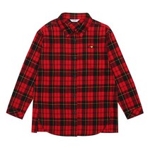 에꼴리에 여아 코튼 체크 패턴 셔츠 18D5351 RD