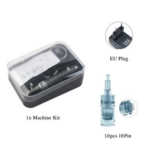 12pcs 카트리지와 무선 Dr 펜 M8 전문 전기 스탬프 디자인 Dermapen Microneedling 펜 롤러 얼굴 스킨 케어, 10pcs 16pin EU 플러그