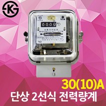 전력량계 단상2선식 보통 계량기 30A 전기계량기 시검 보통전력량계 단상 2선 일반, 01.보통전력량계(단상2선식)
