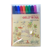 사쿠라 겔리롤 10색세트 파인 0.6mm 젤리롤 젤펜 겔펜 젤리펜 수성 잉크 우주선 볼펜