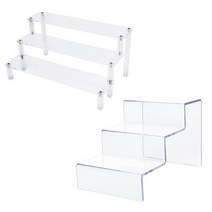 계단형 진열대 아크릴 절곡형 2단 3단 아크릴 피규어 매장 상품 전시대, 3단 조립형 0761, 1개