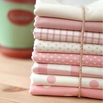 [원단쟁이] OX 파스텔 체크&도트&무지(핑크) E23, 3mm도트