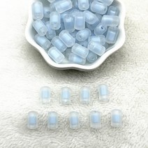 아크릴원통 30pcs 12x7mm 매트투명도AB 색상 아크릴 실린더 비즈 쥬얼리에 대 한 스페이서 DIY 액세서리 만, 02 34