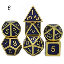 가정용게임기 휴대용 옛날 게임기 금속 주사위 세트 Rpg 게임 다면체 고체 테이블 아연 합금 디지털 D &amp, 05 6