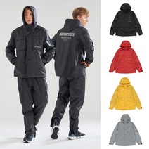 RAVER 레이버 오토바이 우비 바이크 레인자켓 방수 안전 비옷 성인 배달 우비 레인코트 4COLOR, 블랙, L