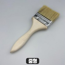 페인트붓 중형 1P 바니쉬 오일스테인 잿소 칠하기 평붓 브러쉬 도배 막붓, 1개