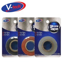 TCcV텍 절연 자가융착 실리콘테이프 3m, 빨강색