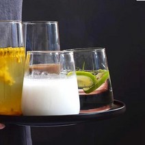 [KT알파쇼핑]투명 커피잔 아이스 유리컵 강화 유리 찻잔 450ml, 450ml_W6F1CE4