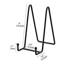 이젤 4pcs 플레이트 스탠드 디스플레이 블랙 철 플레이트 홀더 디스플레이 스탠드 금속 프레임 사진 사진 장식 스탠드, b