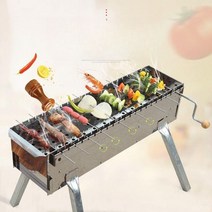 양꼬치 구이 기계 바베큐 그릴 캠핑, 스틱 30개, 그릴 꼬치 30개