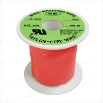 테프론 랩핑와이어 AWG28/0.32mm 100M 빨강색/랩핑와이어 테프론와이어