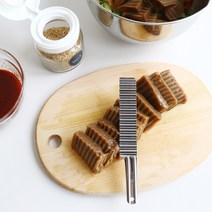 스테인레스 지그재그 묵칼 두부칼 햄자르기 무늬칼, 1개