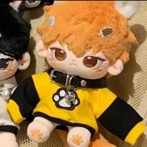 무속성솜인형 무속성인형 아이돌인형 수제 인형 옷 바느질 긴팔 스웨터 칼라 봉제 인형 복장 장난감 인형 154, 2pc 인형 없음, 20cm