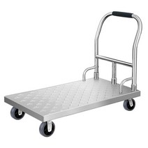 서스대차 스텐대차 물류 끌차 스테인리스 철카트, 90x55x90cm 탈착식 5인치 바퀴