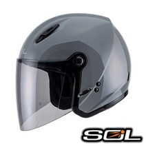 SOL 27Y 솔리드 빈티지그레이 여성용 오토바이헬멧 스쿠터 바이크