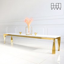 끌레오 블론디 이태리 천연 대리석 골드 거실장 2100 TV 다이 선반 콘솔 CL210, 01_비앙코카라라