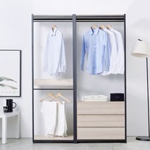 워너비 1400 3단서랍 행거 드레스룸 세트, 단품