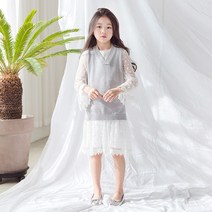 스타일노리터 V넥 언발니트 베스트 그레이