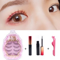 3D러블리래쉬키트 인조속눈썹 속눈썹4쌍+속눈썹접착제+속눈썹핀셋, L01
