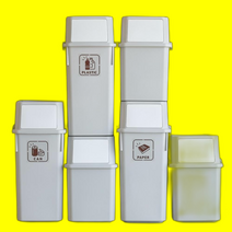 60L 가정 적층 휴지통 모리 40L 분리수거함 4p 재활용, 1개, 모리 휴지통 (40L 그레이 4p)