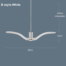 모던한 LED 펜던트 조명 실내 샹들리에 조류 램프 거실 바 기구 천장 행잉 라이트, 02 B style-White_01 차가운 흰색