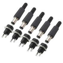 커넥터 부속품 5.5x2.1mm dc 전원 남성 여성 소켓 어댑터 12v 5.52.1mm dc 전원 플러그 잭 나사 너트 패널 마운트 커넥터 1051pair, 1쌍