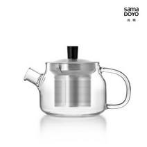 사마도요 유리 티팟 티포트 S-048 470ml, 02_옐로우 손잡이 S-048B