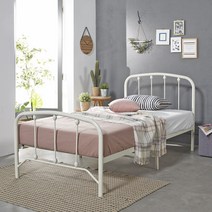 블랑쉬 철제침대 싱글 (매트리스 포함), 블랑쉬 싱글 (본넬 스프링 매트리스 포함)